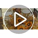 Fall Eucalyptus Wreath with Pumpkin Sunflowers & Leaves - 24 Inch Orange