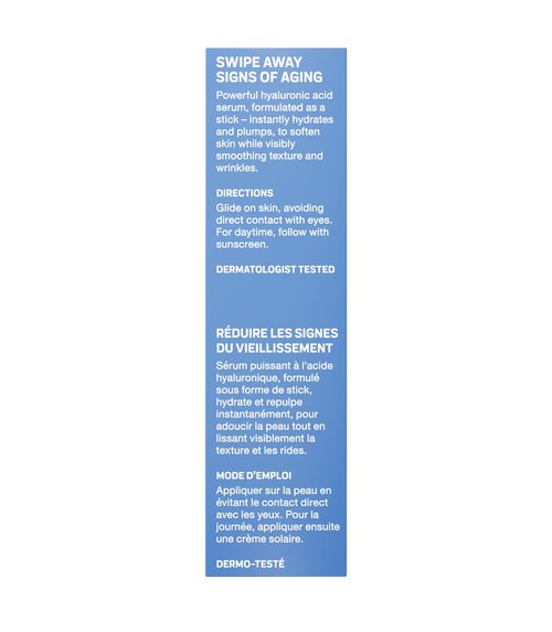 MARKER Hydrate Stick, Hyaluronic Acid Serum Stick for Dry Skin, Plumpness & Smooth Texture, with Squalane, 0.3 oz (10 g), Travel-Ready