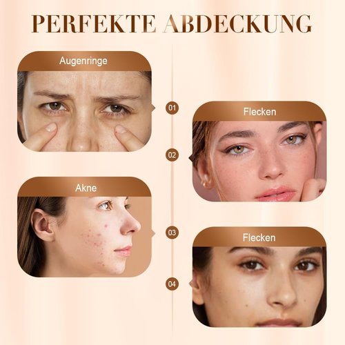 Skiennix Color Changing Foundation - Lightweight Liquid Concealer for Mature Skin | Universal Tone (1pc)
