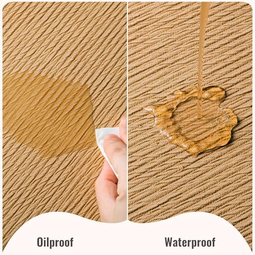 Faux Leather Placemats Set of 6 - Waterproof & Easy-Clean Table Mats, 17.8x11.8 inches, Yellow