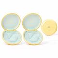 Gaboolo 2 Pack Retainer Case Ultra-slim Aligner Case with Vent Holes Removable Inner Tray Silicone for Easy Cleaning (2Pack Yellow Green)