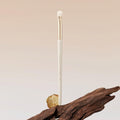 Bisque Series Small Shader Brush for Detailed Eyeshadow Application Painted Birch Handle with Soft Nylon Bristles MJ911