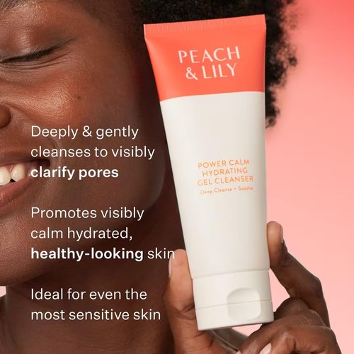 Peach & Lily - Power Calm Hydrating Gel Cleanser - Gentle Face Wash & Makeup Remover (3.38 oz) - Vegan & Cruelty-Free Korean Skincare