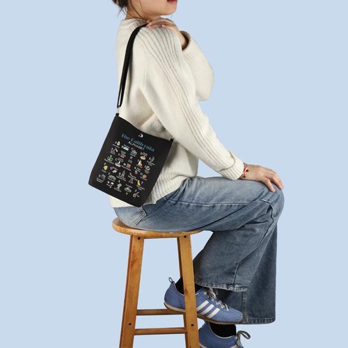 MNIGIU California Canvas Tote Bag California State Gift California Eco Tote Bag Reusable Bag Welcome Bag (Cali-ZhengBlack)