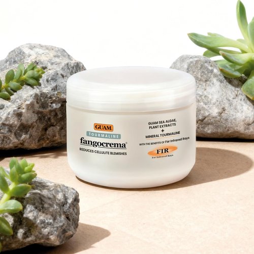 GUAM Fangocrema Anti-Cellulite Cream - Seaweed & Tourmaline FIR for Skin Tightening | Firming Hot Gel with Caffeine (10.5 Oz)