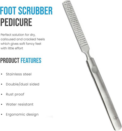 Krisp Beauty Foot Rasp - Professional 7” Callus Remover & Pumice Tool for Smooth Feet | Wet/Dry Use