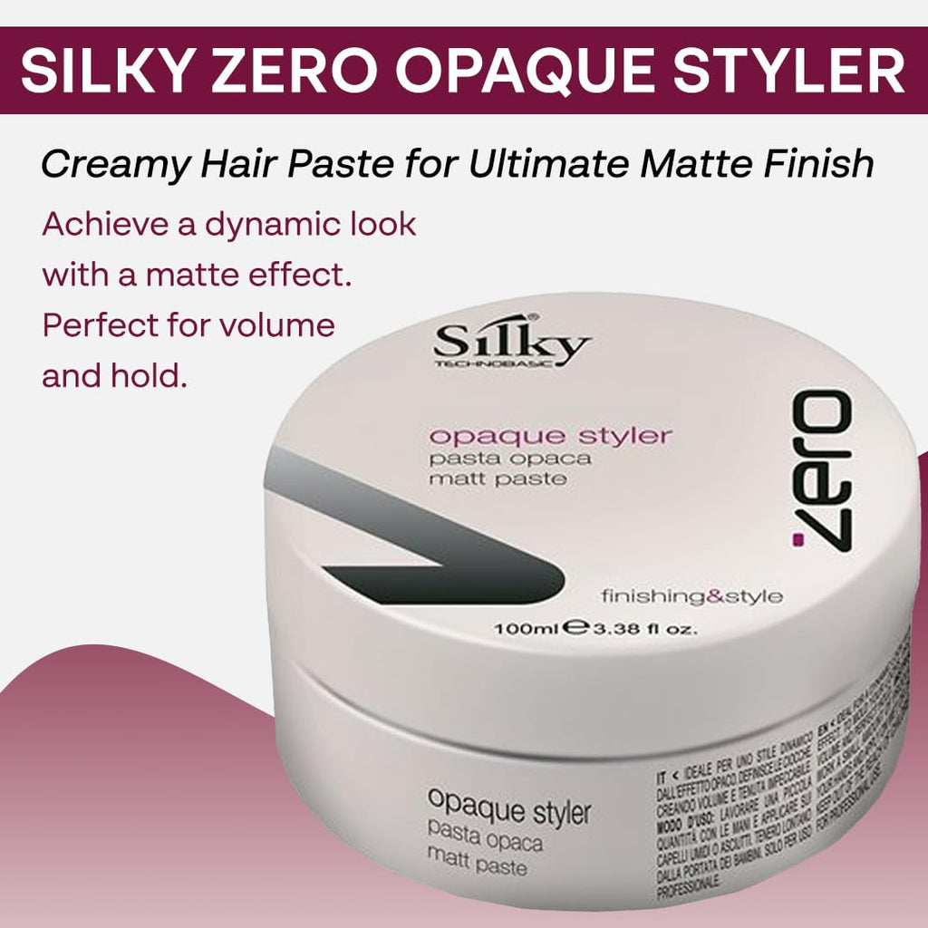 Zero Opaque Styler - Flexible Strong Hold Hair Wax for All Hair Types - Organic 100ml