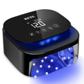 BETE 60W Cordless UV LED Nail Lamp - Rechargeable Gel Polish Dryer with Auto Sensor, 30 Beads & 4 Timer Settings Portable for Home/Salon Black