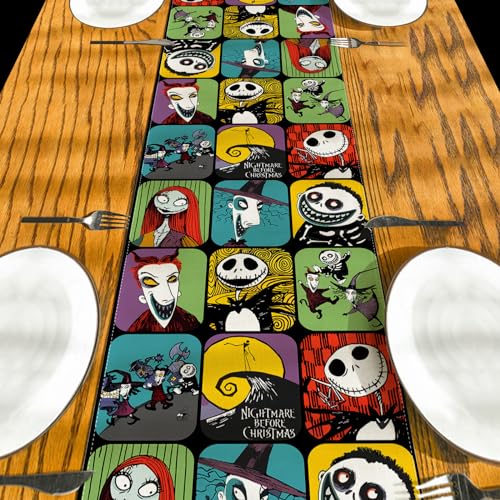 Halloween Table Runner 13x72 Inch Spooky Party Decor Linen