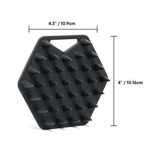 TOOLETRIES Scalp Scrubber - Silicone Exfoliating Hair Scrubber for Men, Bath & Shower Accessories - Durable Scalp Massager That Boosts Circulations & Strengthens Hair - Charcoal