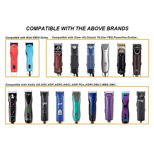 Andis Professional Detachable Ceramic Blades Set - 5 Pcs Compatible with AGC, BDC, BGC, MBG, Oster Classic 76