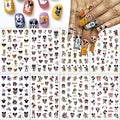Halloween Nail Stickers Set - 8 Sheets 3D Self-Adhesive Gothic Nail Art - Variation A-1