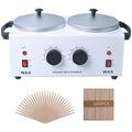 Double Wax Warmer Professional，Wax pot for Hair Removal with Adjustable Temperature Set, Portable Professional Wax Heater for spa and Salon,Body with 200pcs Wax Sticks