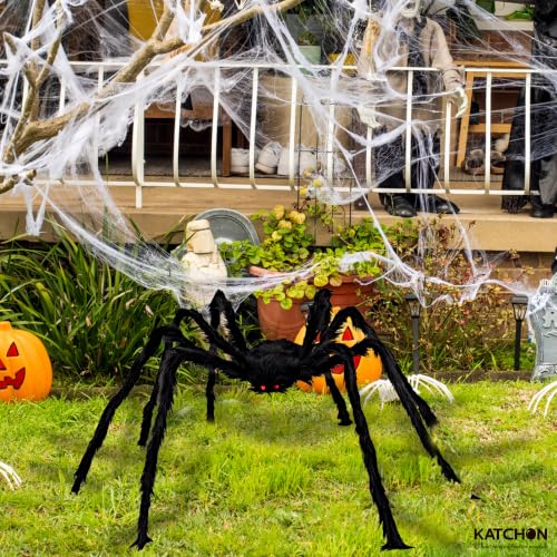 Black 6.5 Ft Foldable Halloween Giant Spider Outdoor Decoration
