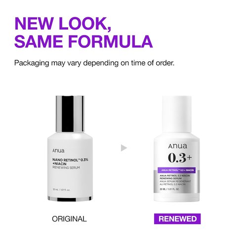 Anua Retinol Serum - Anti-Aging Solution for Textured Skin | 0.3% Retinol, 5% Niacinamide, 30ml