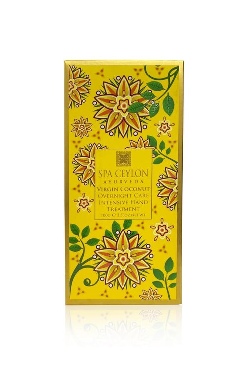 SPA CEYLON Virgin Coconut Overnight Care Hand Treatment - Travel Size Lotion for Dry Skin Repair