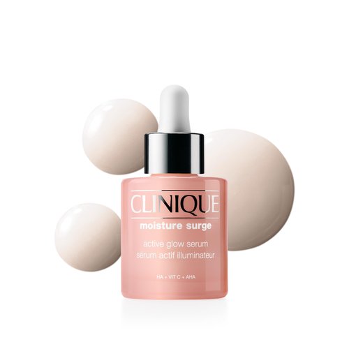 Clinique Moisture Surge Active Glow Serum with Lactic Acid, Hyaluronic Acid + Vitamin C | Hydrating, Lightweight + Oil Free, 1 fl. oz.
