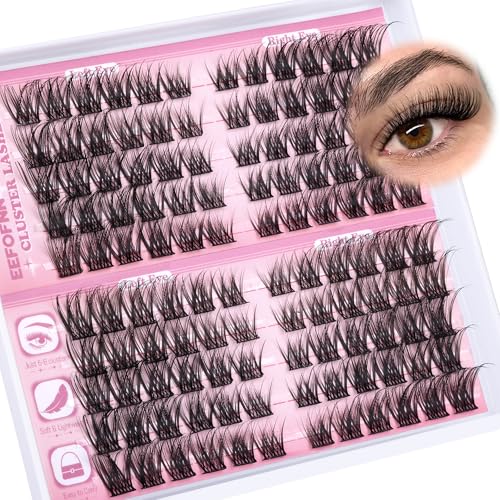 Wispy Lash Clusters C Curl Eyelash Extensions - Natural Cat Eye Look - Variation: C1.Wispy Fox Eye