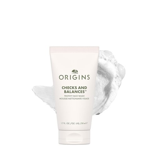Origins Checks and Balances Frothy Face Wash - Gentle Cleanser for All Skin Types | Refreshing Mint Formula