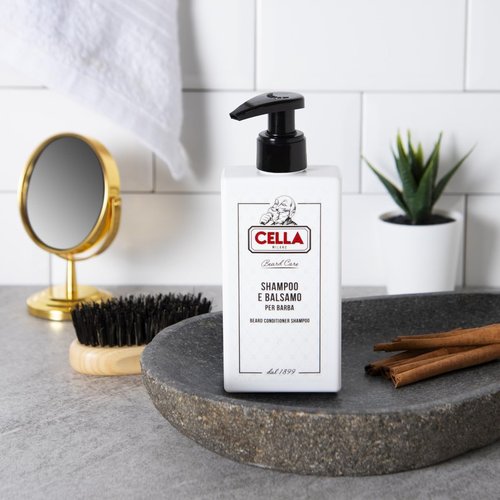 Cella Milano, 2‑in‑1 Beard Shampoo & Conditioner, 200 ml – Sulfate‑Free Beard Cleanser – Gentle, Hydrating Formula from Italy