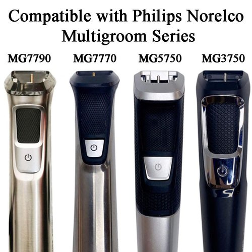 Replacement Trimmer Head Mini Foil Blade Cutter Compatible with Philips Norelco Shaver Multigroom Model MG7750,MG7770,MG7790,MG7791,MG3750,MG5750,BT5511 Shaver Attachment Replacement Part