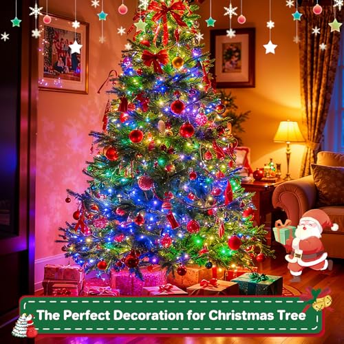 Multicolor Christmas Cluster String Lights 52FT 800 LEDs Indoor Outdoor