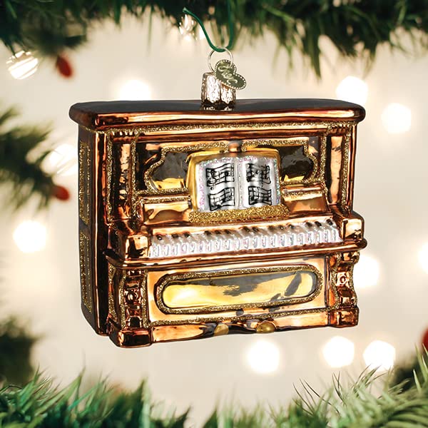 Upright Piano Christmas Ornament Glass Handcrafted Holiday Decoration