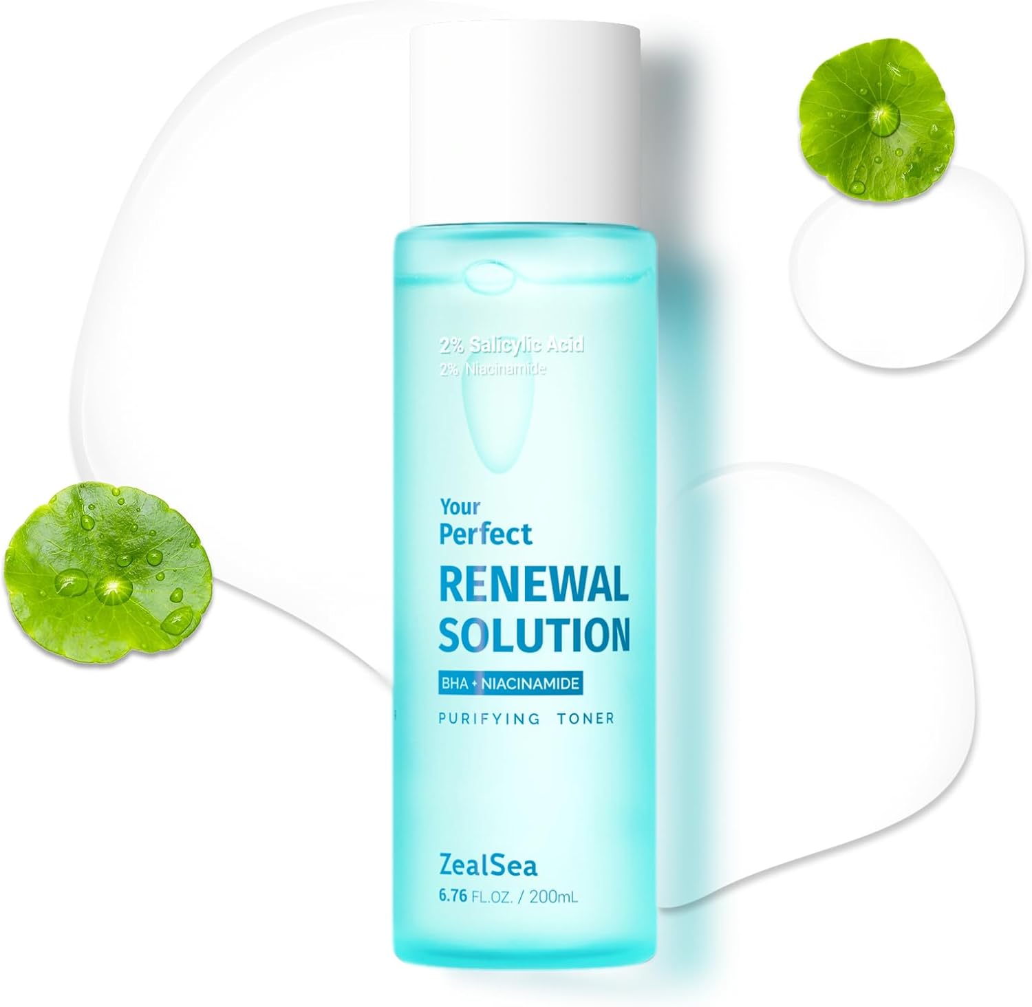 ZealSea Salicylic Acid Toner - Blackhead Remover & Pore Minimizer | Gentle Alcohol-Free BHA (6.76 oz)