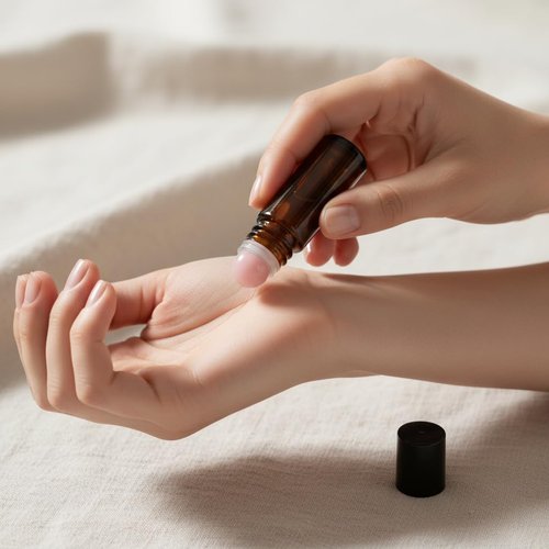 Cchenxxi 30ml Amber Glass Roll On Bottle with Natural Jade Roller Ball - Refillable, Leak-Proof Essential Oil Bottle for DIY Perfume, Aromatherapy, Skincare & Travel(Pink, 30, Milliliters)