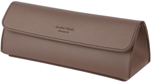 carrotez Stylish PU Leather Makeup Bag: Versatile Travel Toiletry Bag & Cosmetic Pouch, Small Makeup Organizer for Purse Essentials, Ideal Makeup Brush Holder & Sunglasses Case for Women - Cocoa Brown