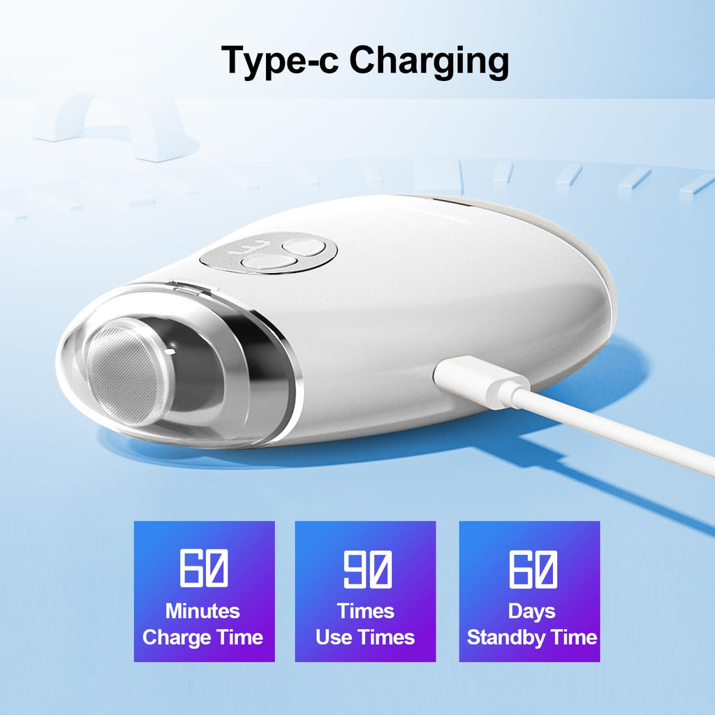 Yibosoar Electric Nail Clipper with LED Light & 3 Speeds, Fingernail Cutter and Polisher 2 in 1 Design, Nail Scraps Storage Rechargeable Safety Fingernail Trimmer for Baby Seniors and Adult