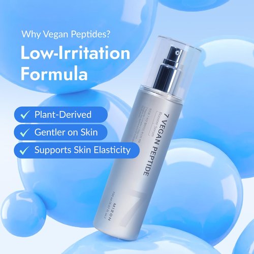 MIZON Vegan Peptide Booster Serum - Anti-Aging Face Serum with Niacinamide & Hyaluronic Acid | 5.07 fl oz