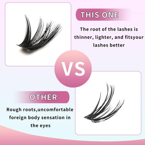 Selawasty Lash Clusters 640pcs Natural Lash Extension Individual Cluster Eyelash Russian Lash Clusters Individual Lashes Eyelash Clusters Natural Look Eyelashes for DIY at Home(9-16MM,30D,40D,50D,60D)