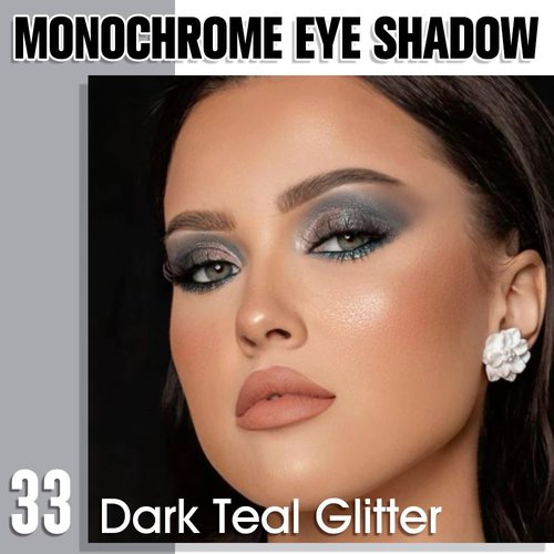 FeiCuiYun Matte Eye Shadow Palette - Dark Teal Pigmented Eyeshadow for Halloween & Parties | Waterproof, 33 Shades