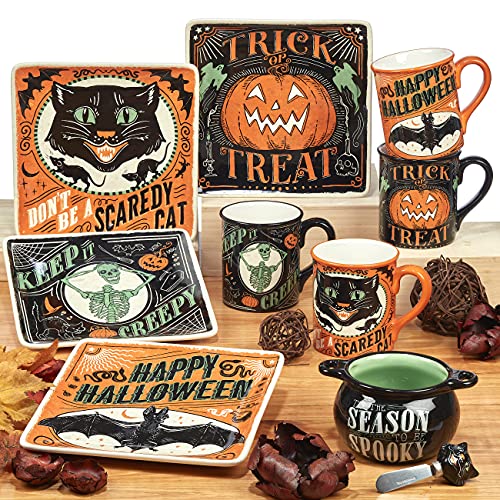 Halloween Spooky Serving Set with Trays and Bowl - Melamine, 3 Pieces