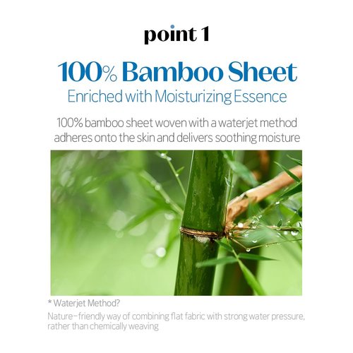 ETUDE SoonJung Sheet Mask - Moisturizing Panthensoside Face Mask for Sensitive Skin | 5pcs Pack, 100% Bamboo