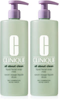 Clinique 3-Step Facial Cleanser - Gentle Face Wash for Dry Combination Skin | 13.5 Fl Oz (Pack of 2)