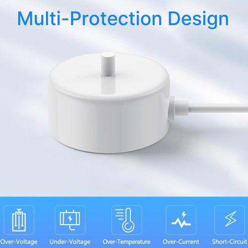 Mdforme USB Toothbrush Charger for Philips Sonicare Electric Toothbrushes HX6100, Compatible w/ HX3000 HX6000 HX8000 HX9000 ProtectiveClean 6100 5100 4100 2100 1100 Expert Series - White