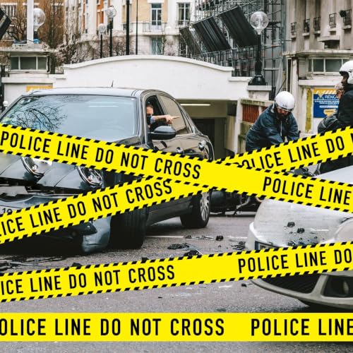 Police Line Do Not Cross Caution Tape - 2 Rolls, 3"x98 Ft, Waterproof & Durable, Party & Warning Decor