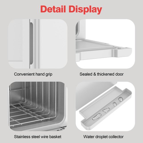 StateRiver Hot Towel Warmer, 5L Towel Warmer Cabinet, Small Towel Heater with Stainless Steel Rack, Professional Towel Heating Box, Use for Spa, Beauty Salon, Barber, Massage, Gym, Home (White)