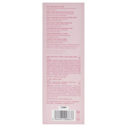 Velvet Lip Kit - 203 Party Girl by Kylie Cosmetics for Women - 2 Pc 0.10oz Velvet Liquid Lipstick, 0.039oz Lip Liner