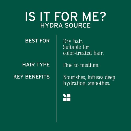 Biolage Hydra Source Deep Treatment Mask - Nourishing & Smoothing Formula for Dry Hair, Aloe Vera & Hyaluronic Acid Infusion