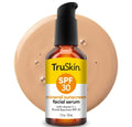 TruSkin Sunscreen Serum for Face – SPF 30 Universal Tinted Mineral Sunscreen Face Serum – Lightweight Transparent Finish – Zinc Oxide, Vitamin C, Hyaluronic Acid, Ceramides, All Skin Types, 1 fl oz