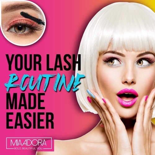 Skiennix 400X Pure Silk Fiber Lash Mascara - Ultra Black Volume & Length, Waterproof & Easy to Apply