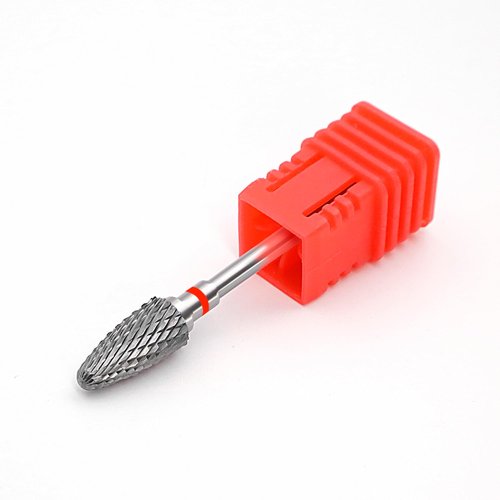 Fantexy 3/32" Carbide Nail Drill Bit - Remove Acrylic Hard Gels Quickly and Safely,Professional Cone Tungsten Drill Bits Set Nail File Acrylic for Manicure,Pedicure,Cuticle Cleaner(Fine - F)