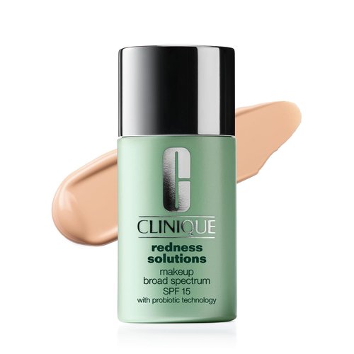 Clinique Redness Solutions Liquid Foundation - SPF 15, Probiotic Technology for Redness-Prone Skin | Medium Coverage, Natural Finish