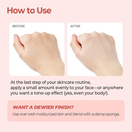 SKINFOOD Peach Cotton Tone Up Cream - Korean Tinted Moisturizer for Dewy & Matte Skin (1.69 fl. oz.)