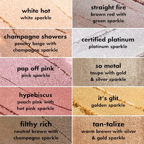 e.l.f. Fine as Fleck Glitter Eyeshadow - White Hot 0.07 Oz, Party-Ready Sparkle