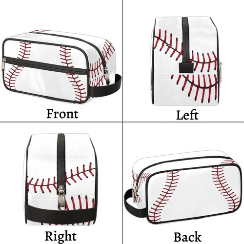 SinSenMa Baseball Hanging Toiletry Bag,Travel Hygiene Kits for Boys Mens,Waterproof Makeup Carry-on Bags,Cosmetic Bag,TSA Approved Shave Dopp Kit for Toiletries Shower Bathroom Accessories Gifts
