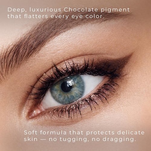 Honeybee Gardens Effortless Eyeliner Pencil - Belgian Chocolate Brown | Smooth, Long-Wearing, Vegan & Gluten-Free